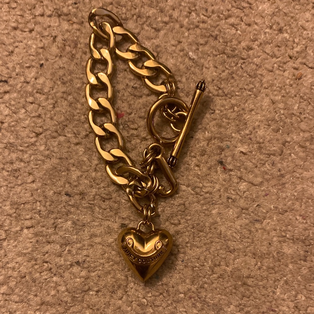 Juicy Couture Gold Heart Charm Bracelet